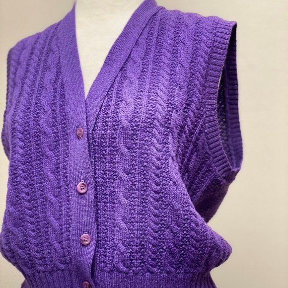 Pendleton Cardigan Vest, Vintage 60s, Size L - Picture 2 of 10